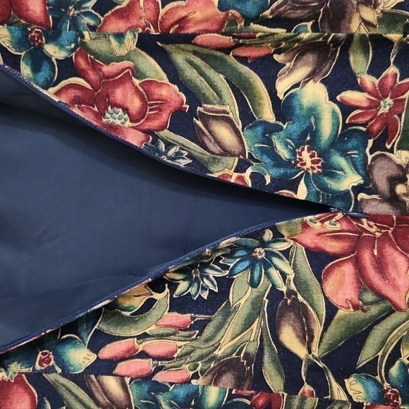 Vintage Floral Linen Dress Y2K Feminine Sexy Flirty Artsy Dark Romance - Picture 9 of 15